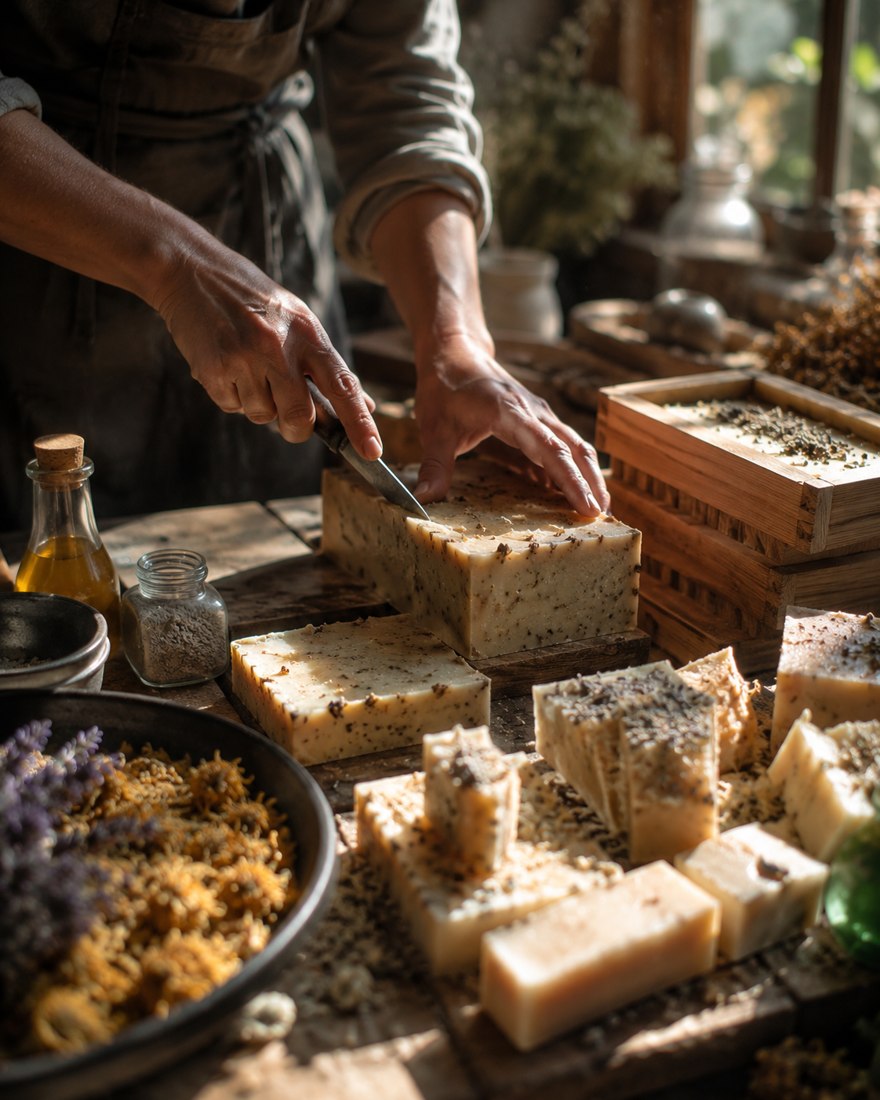 Elaboración artesanal del jabón en el taller